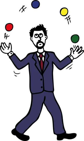 Žonglování muž — Stockový vektor