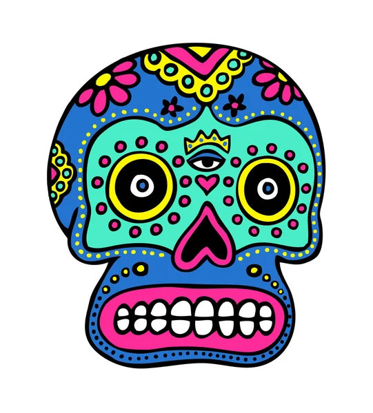 Sztuka Meksyku czaszki — Wektor stockowy