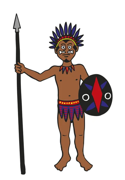 Племінних воїн — стоковий вектор