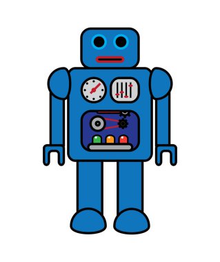 Retro Toy Robot clipart