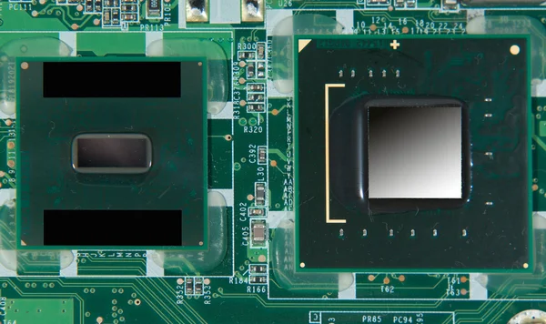 Elektroniczne chipy na płytki — Zdjęcie stockowe