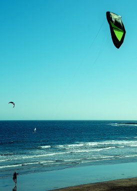 Man walking with Kite clipart