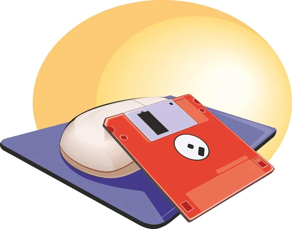 Floppy, souris — Image vectorielle