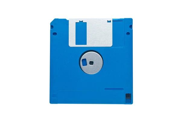 stock image Magnetic floppy disc for a computer on a white background