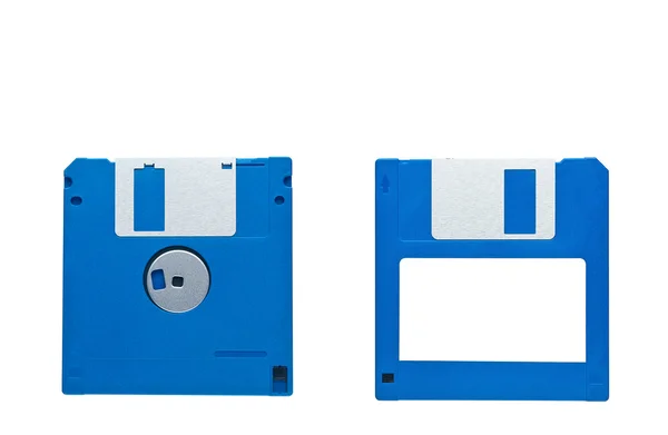 Magnetic floppy disc for a computer on a white background — Stock Photo, Image