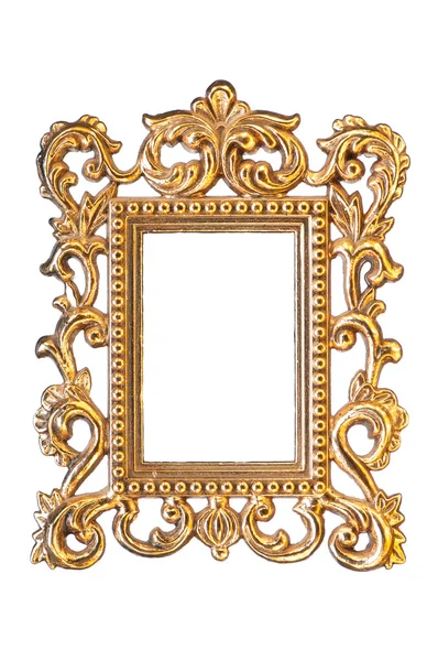 Елегантна, вінтажна золота рамка з відсічним контуром — стокове фото