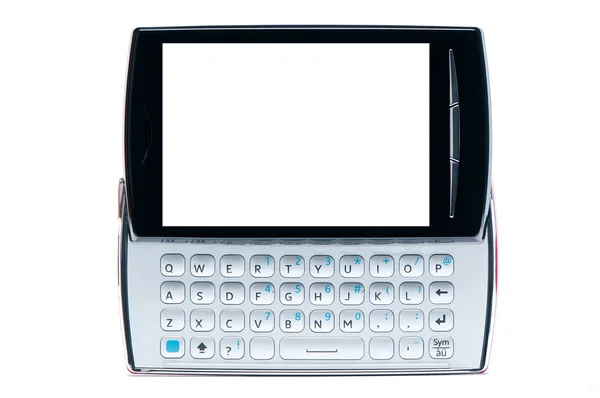 Klasyczny telefon komórkowy na białym tle - oryginalne wzornictwo — Zdjęcie stockowe