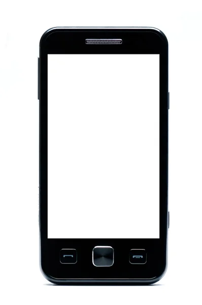 Klassieke mobiele telefoon op een witte achtergrond - oorspronkelijke ontwerp. slimme telefoon op witte achtergrond, met uitknippaden — Stockfoto