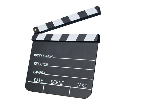 Film Slate con ruta de recorte sobre fondo blanco Imagen De Stock