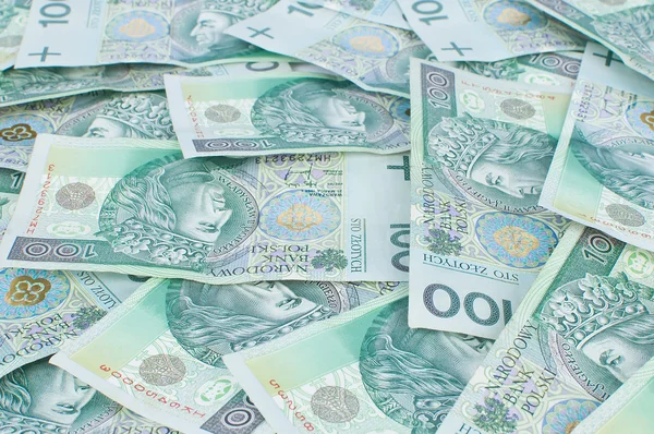 Un montón de dinero polaco — Foto de Stock