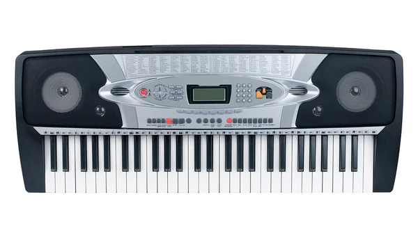 Синтезатор Клавіатура на білому тлі — стокове фото