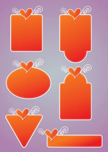 Cute Valentine's Day stickers — Stock Vector