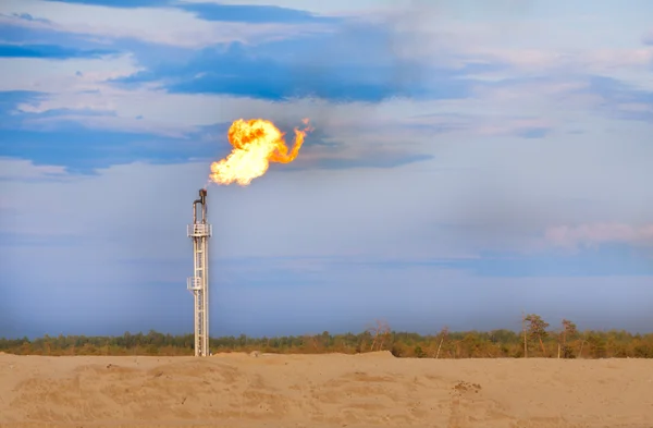 石油天然气 flare — 图库照片
