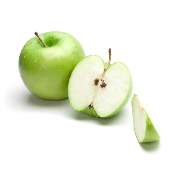 Manzana verde en rodajas —  Fotos de Stock