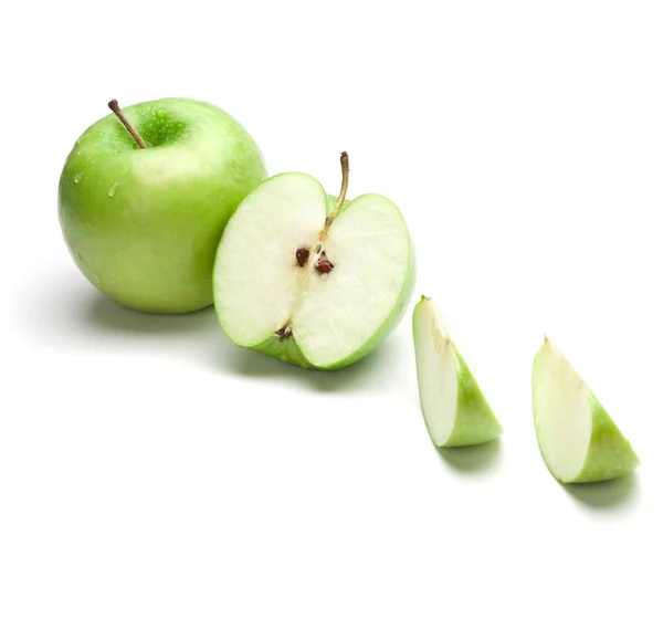 Нарізаний зеленого яблука — стокове фото