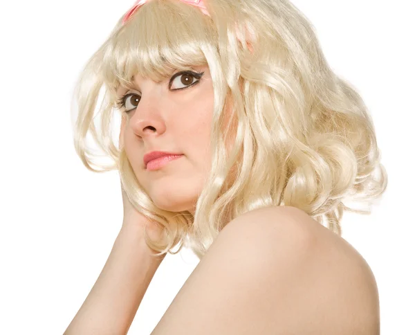 Bild einer schönen blonden Frau — Stockfoto