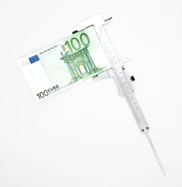 Medição do euro — Fotografia de Stock