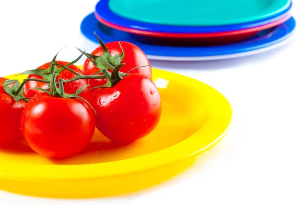 A plate of tomatoes — Stock Photo, Image