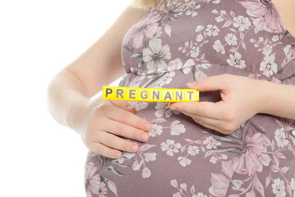 Изображение живота беременной женщины — стоковое фото