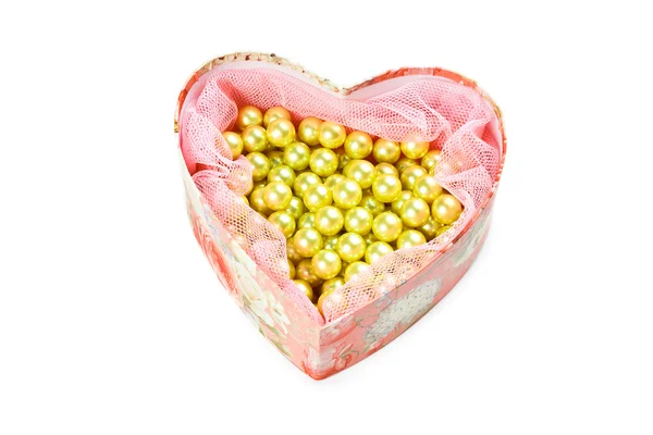 Caja de joyas en forma de corazón —  Fotos de Stock