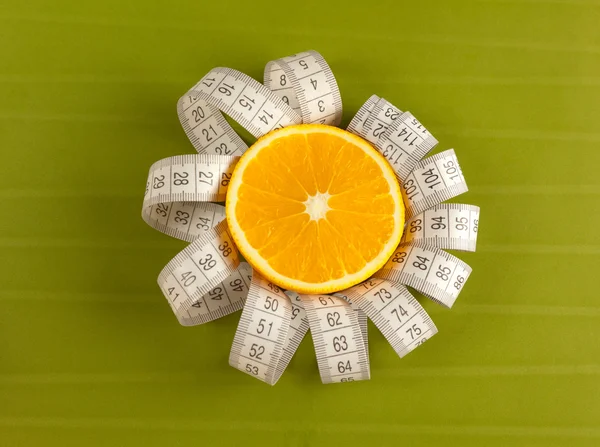 Зображення міри апельсина і стрічки — стокове фото