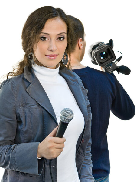 TV reporter and teleoperator