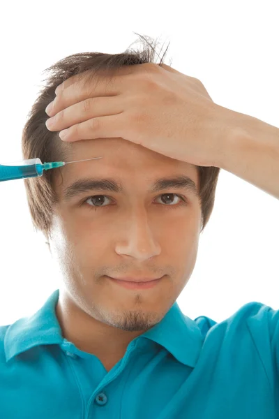 Stock image Man with syringe