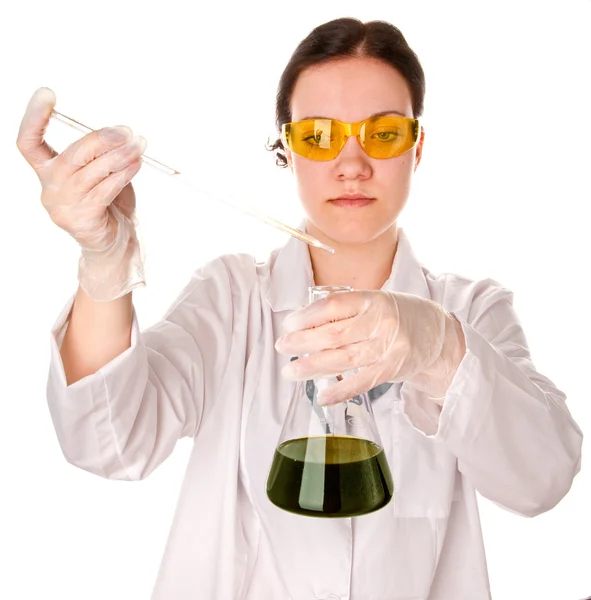 Lab worker making test — Stock Photo, Image