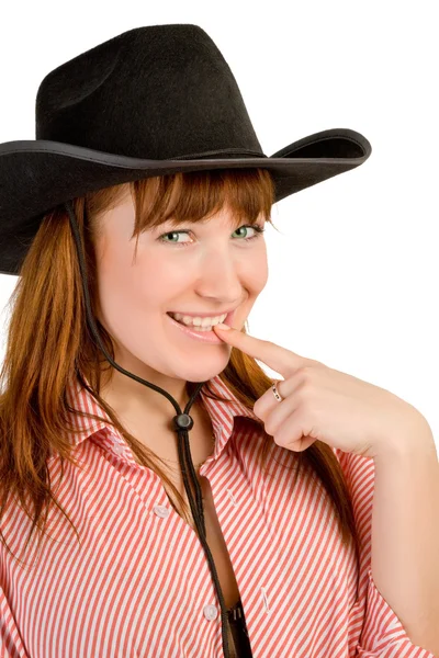 Green eyed cowgirl — Stock Photo, Image