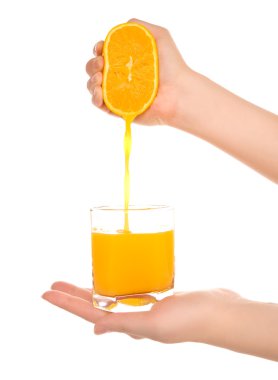 Orange fresh juice clipart