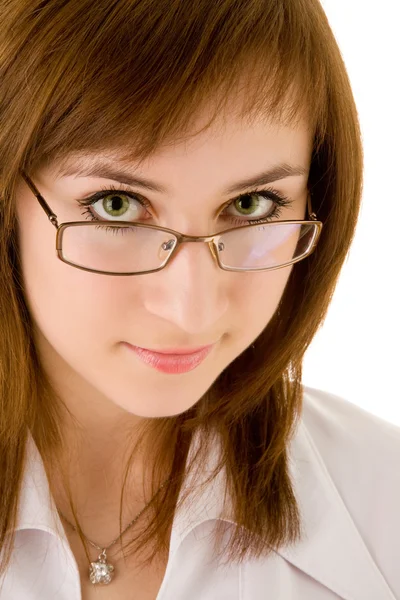 戴眼镜的年轻女子 — 图库照片