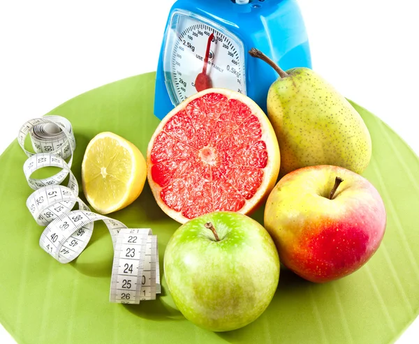 Muchas frutas y escamas diferentes — Foto de Stock