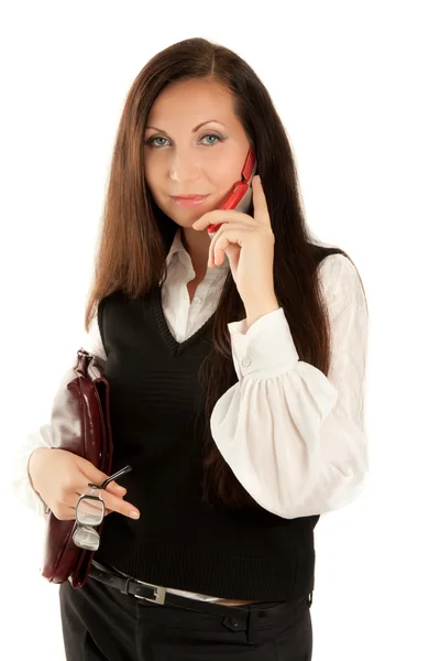 Mujer de negocios con teléfono celular —  Fotos de Stock