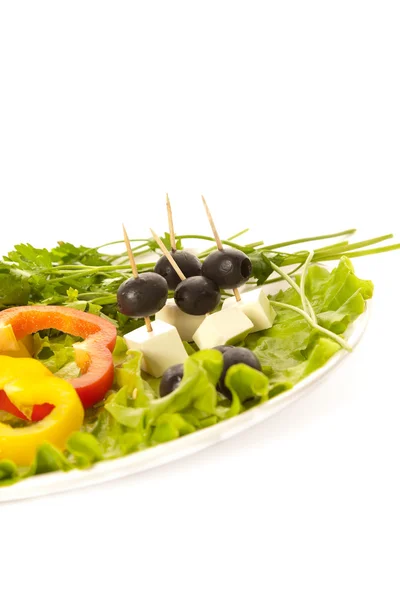 Greek salad closeup — Stock Photo, Image