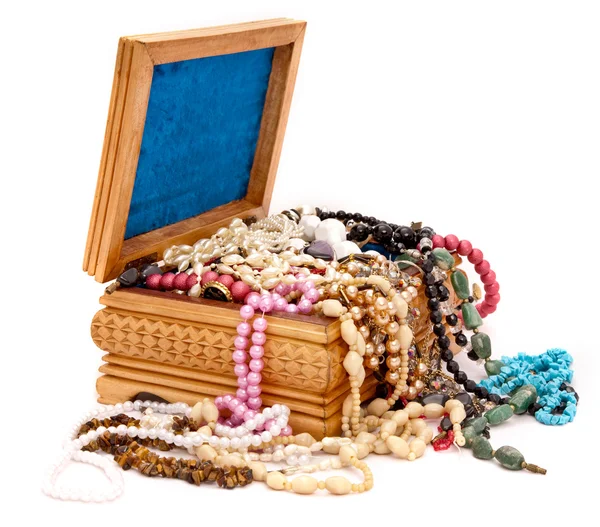 Scatola di gioielli in legno — Foto Stock