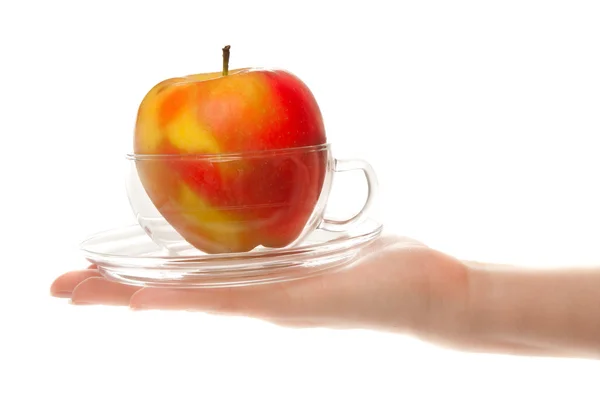 Woman's hands with apple — Stock Photo, Image