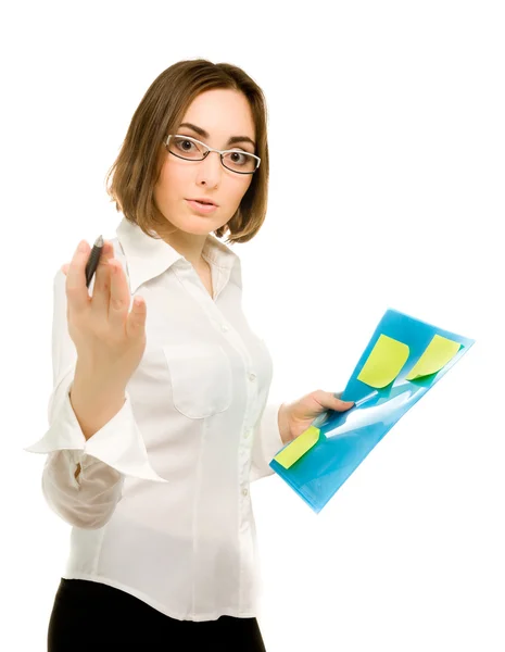 Picture of a young secretary — Stock Photo, Image