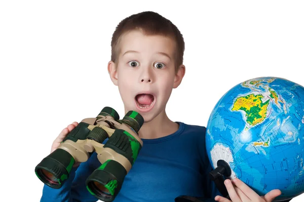 Küresi olan bir çocuk — Stok fotoğraf
