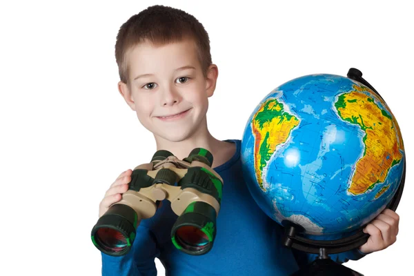 地球を持つ少年 — ストック写真
