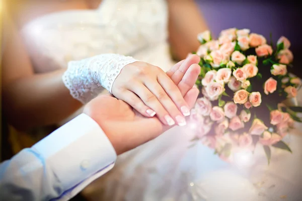 Photo of two tender hands — Stock Photo, Image