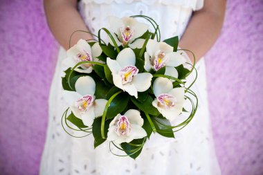 Bouquet of orchids clipart