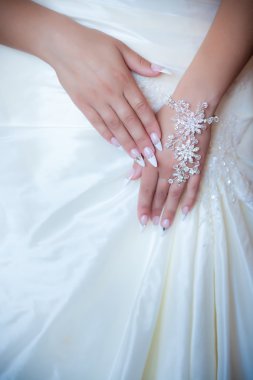 Bride's hands clipart