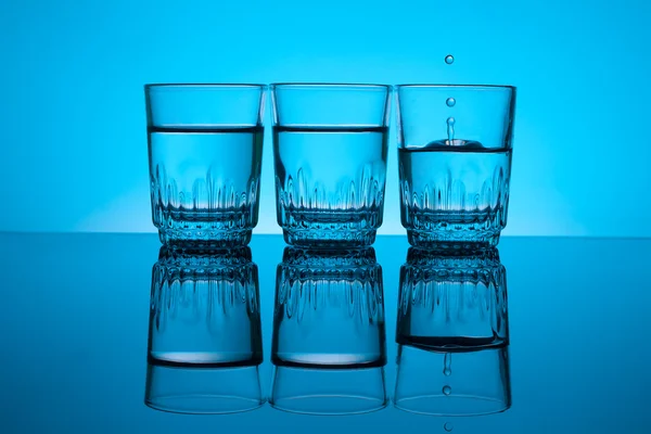 Три склянки горілки — стокове фото
