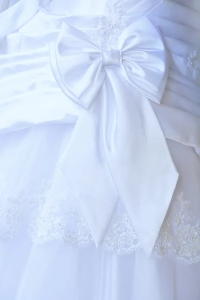 Détail de robe de mariée — Photo