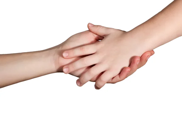 stock image Two hands isolated on a white background