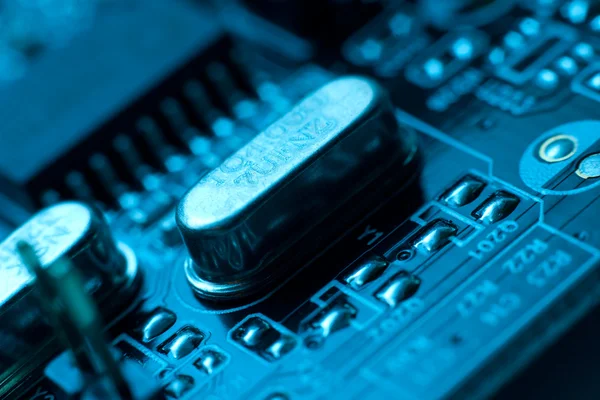 Placa de circuito electrónico con procesador — Foto de Stock