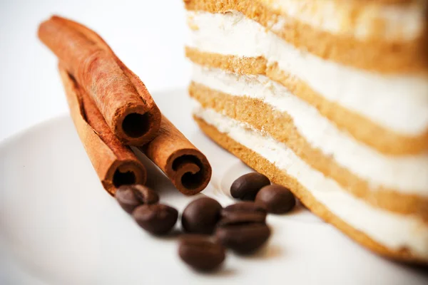 Pyszne ciasto z ziaren kawy — Zdjęcie stockowe