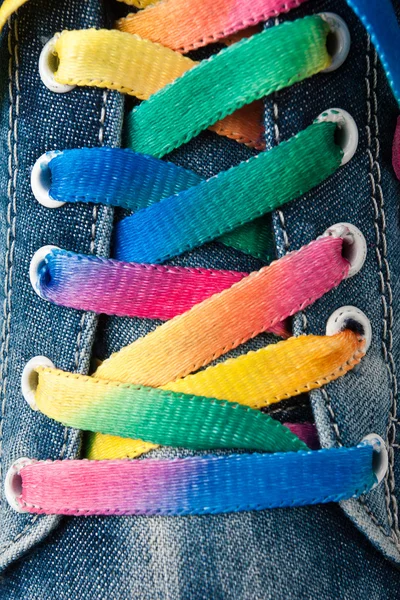 Bright colorful shoelace — Stock Photo, Image