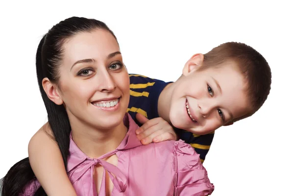 Portrait of a mom with her son — Stock Photo, Image