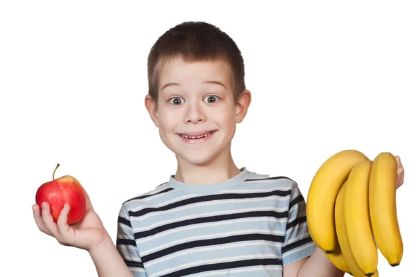 Küçük çocuk tutan meyve — Stok fotoğraf